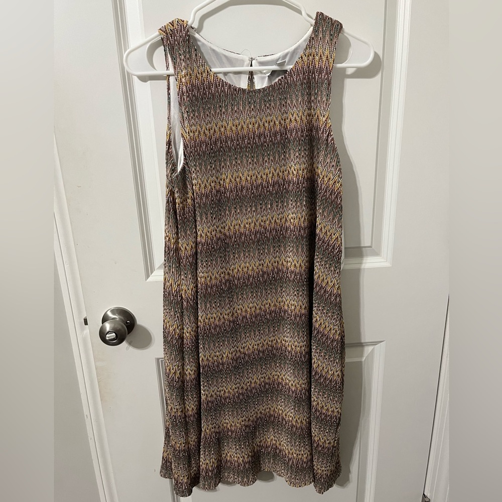 Nine West knit trapeze swing A‎ line crochet lined dress size 8 NWT